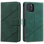 For iPhone 12 Pro Max 6.7 inch Bump Proof PU Leather Stand Cover Imprinted Cellphone Case with Multiple Card Slots and Cash Pocket