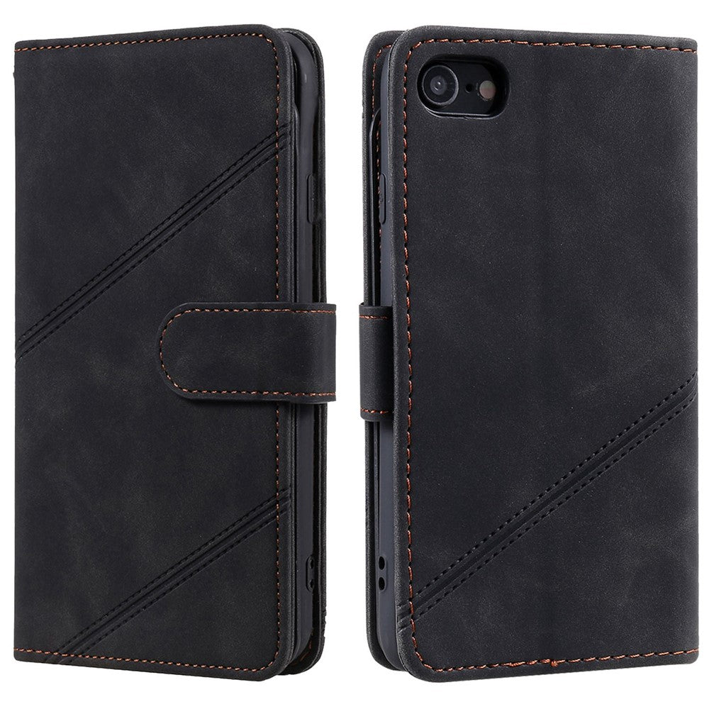 For iPhone 7/8/SE (2020)/SE (2022) Imprinted PU Leather Stand Cover with Multiple Card Slots and Cash Pocket Anti-fall Protection Case