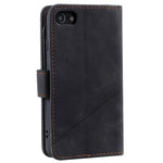 For iPhone 7/8/SE (2020)/SE (2022) Imprinted PU Leather Stand Cover with Multiple Card Slots and Cash Pocket Anti-fall Protection Case