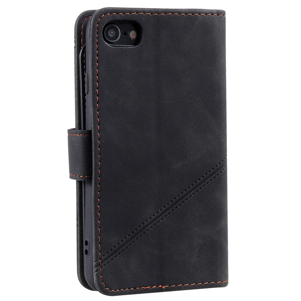 For iPhone 7/8/SE (2020)/SE (2022) Imprinted PU Leather Stand Cover with Multiple Card Slots and Cash Pocket Anti-fall Protection Case