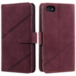 For iPhone 7/8/SE (2020)/SE (2022) Imprinted PU Leather Stand Cover with Multiple Card Slots and Cash Pocket Anti-fall Protection Case