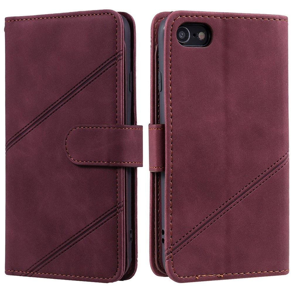 For iPhone 7/8/SE (2020)/SE (2022) Imprinted PU Leather Stand Cover with Multiple Card Slots and Cash Pocket Anti-fall Protection Case