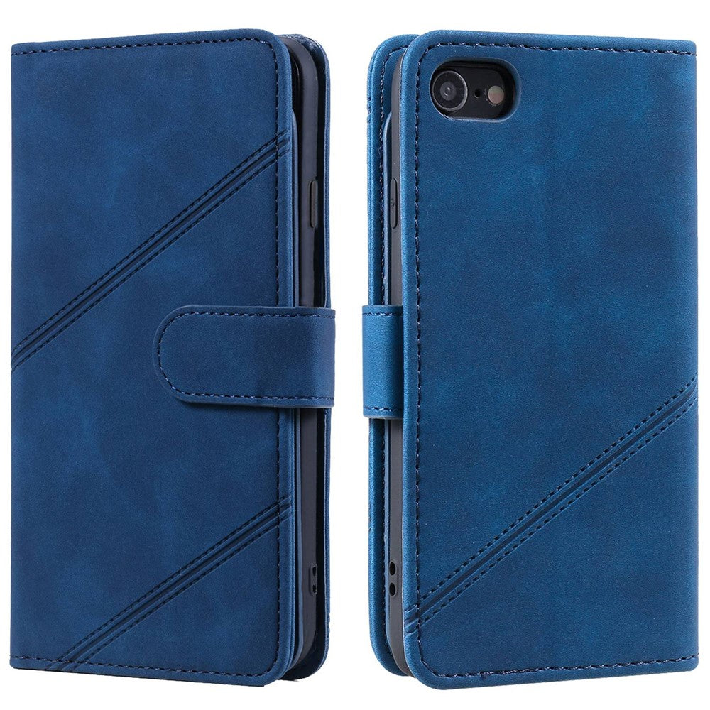 For iPhone 7/8/SE (2020)/SE (2022) Imprinted PU Leather Stand Cover with Multiple Card Slots and Cash Pocket Anti-fall Protection Case