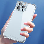 Til iPhone 14 Pro Max 6,7 tommer gennemsigtigt fire-hjørne anti-fald TPU-ramme + akryl bagcover slidstærkt telefonetui
