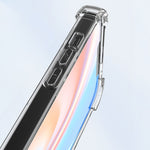 For iPhone 14 6.1 inch Four Corner Drop-proof Transparent Soft TPU Frame Acrylic Back Cover Phone Case