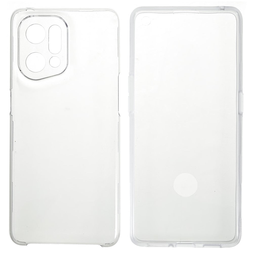 PET + TPU + Acrylic Full Coverage Phone Case for Oppo Find X5, Detachable 2-in-1 Drop-proof Cover