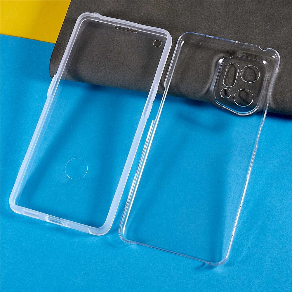 PET + TPU + Acrylic Full Coverage Phone Case for Oppo Find X5, Detachable 2-in-1 Drop-proof Cover