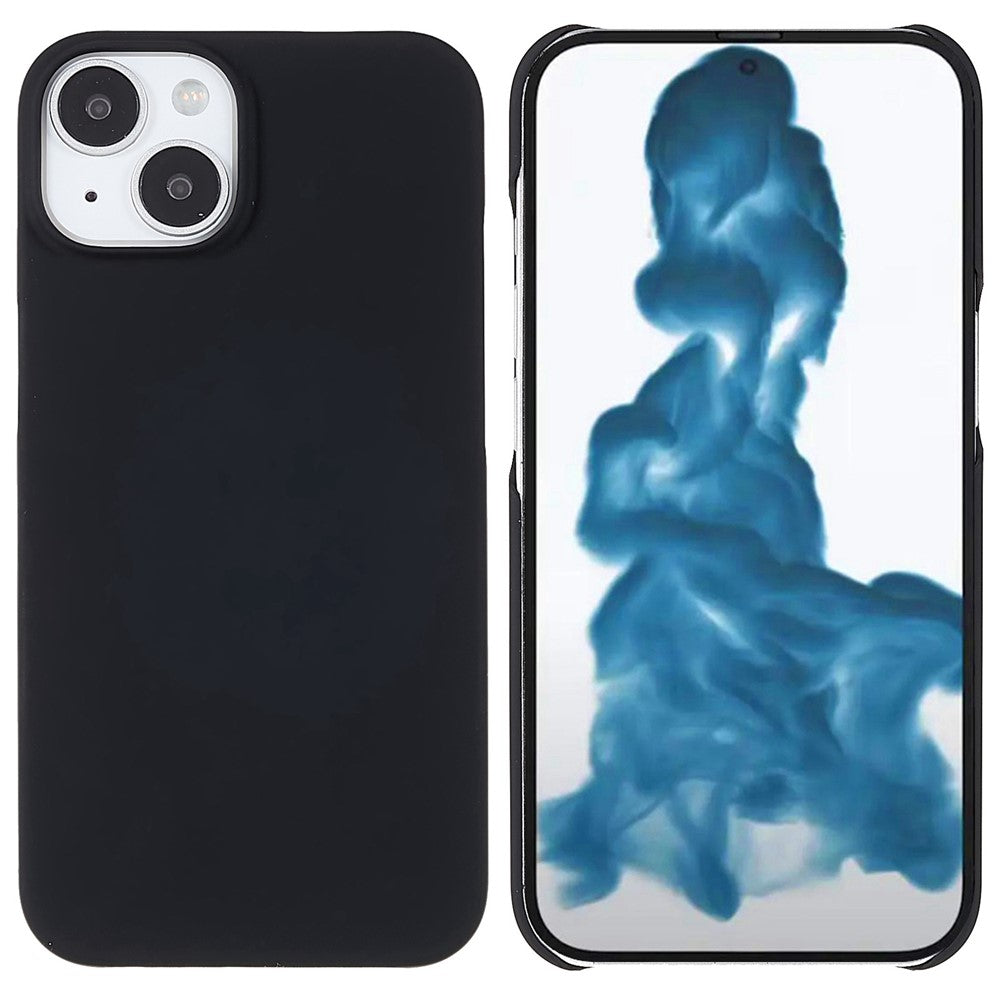 Til iPhone 14 Plus 6,7 tommer gummibelagt hårdt PC-cover blank overflade stødsikkert skridsikkert beskyttende cover