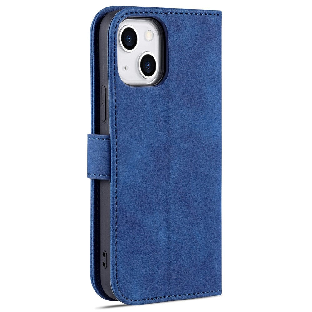AZNS Anti-fall Phone Case for iPhone 14 6.1 inch, PU Leather TPU Scratch Resistant Wallet Stand Protective Cover