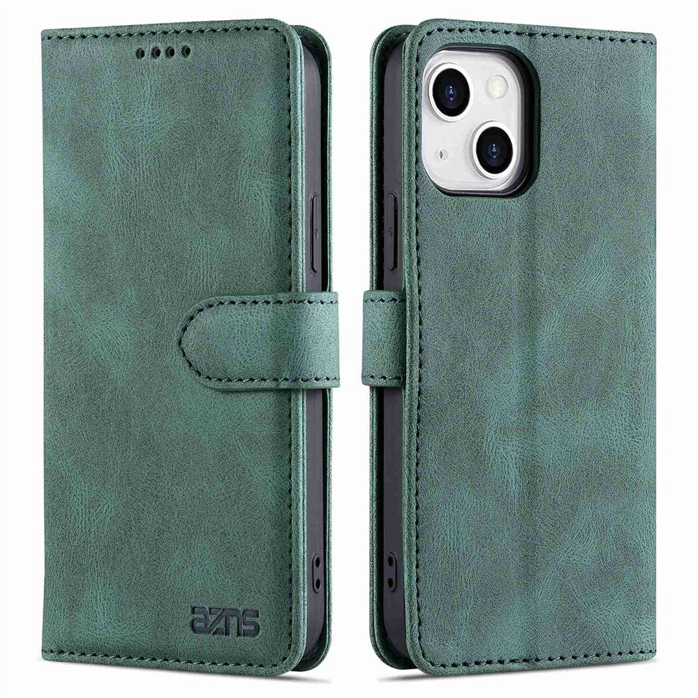 AZNS Til iPhone 14 6,1 tommer Stødsikkert PU Læder Pung Etui med Kortholder Magnetisk Lukning Standfunktion Ridsefrit Telefoncover