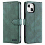 AZNS For iPhone 14 6.1 inch Drop-proof PU Leather Wallet Case Card Holder Magnetic Closure Stand Anti-scratch Phone Cover