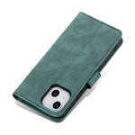 AZNS For iPhone 14 6.1 inch Drop-proof PU Leather Wallet Case Card Holder Magnetic Closure Stand Anti-scratch Phone Cover