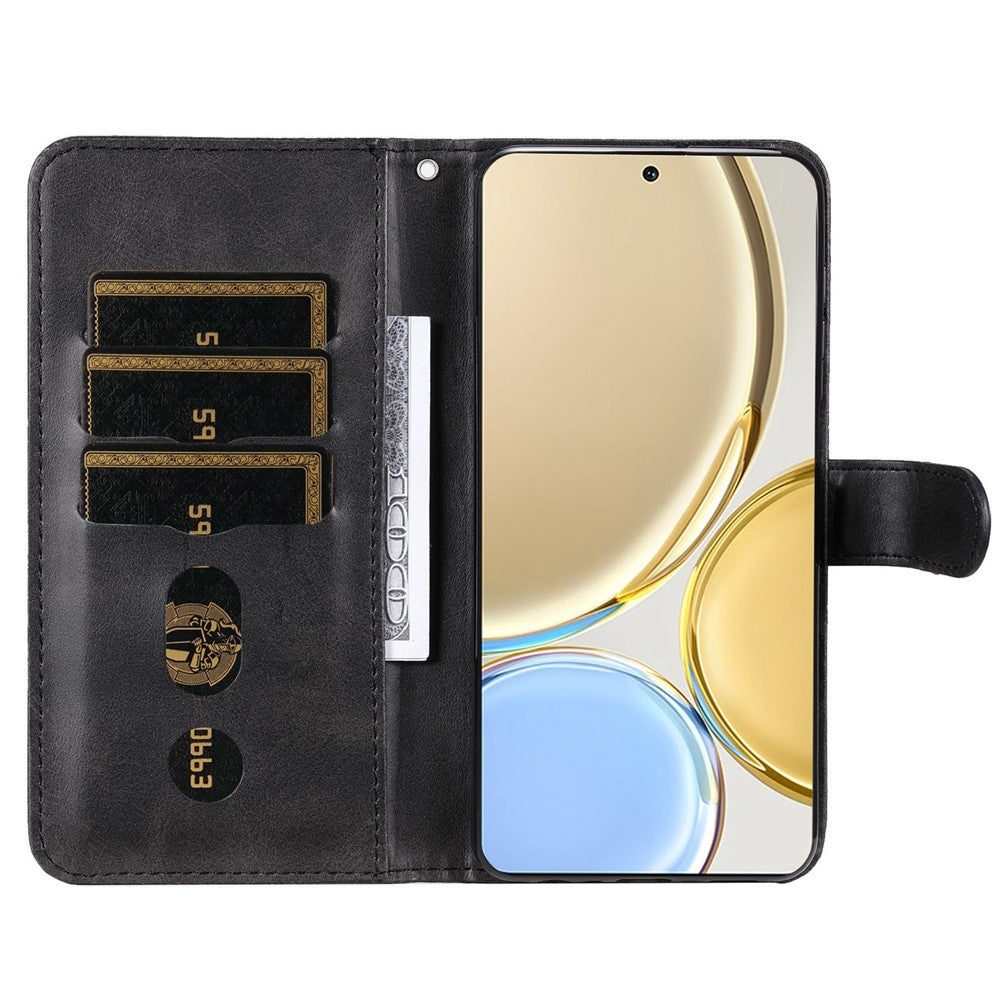 Til Honor X9 4G/5G/X30/Magic4 Lite 5G/4G Yderlomme Med Lynlås PU Læder Pung Cover Ridsefast Mobiltelefon Stativ Beskyttelsescover