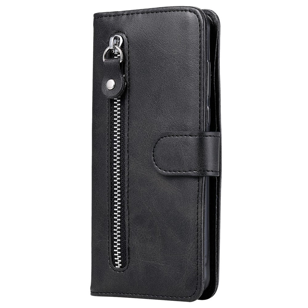 Til Honor X9 4G/5G/X30/Magic4 Lite 5G/4G Yderlomme Med Lynlås PU Læder Pung Cover Ridsefast Mobiltelefon Stativ Beskyttelsescover