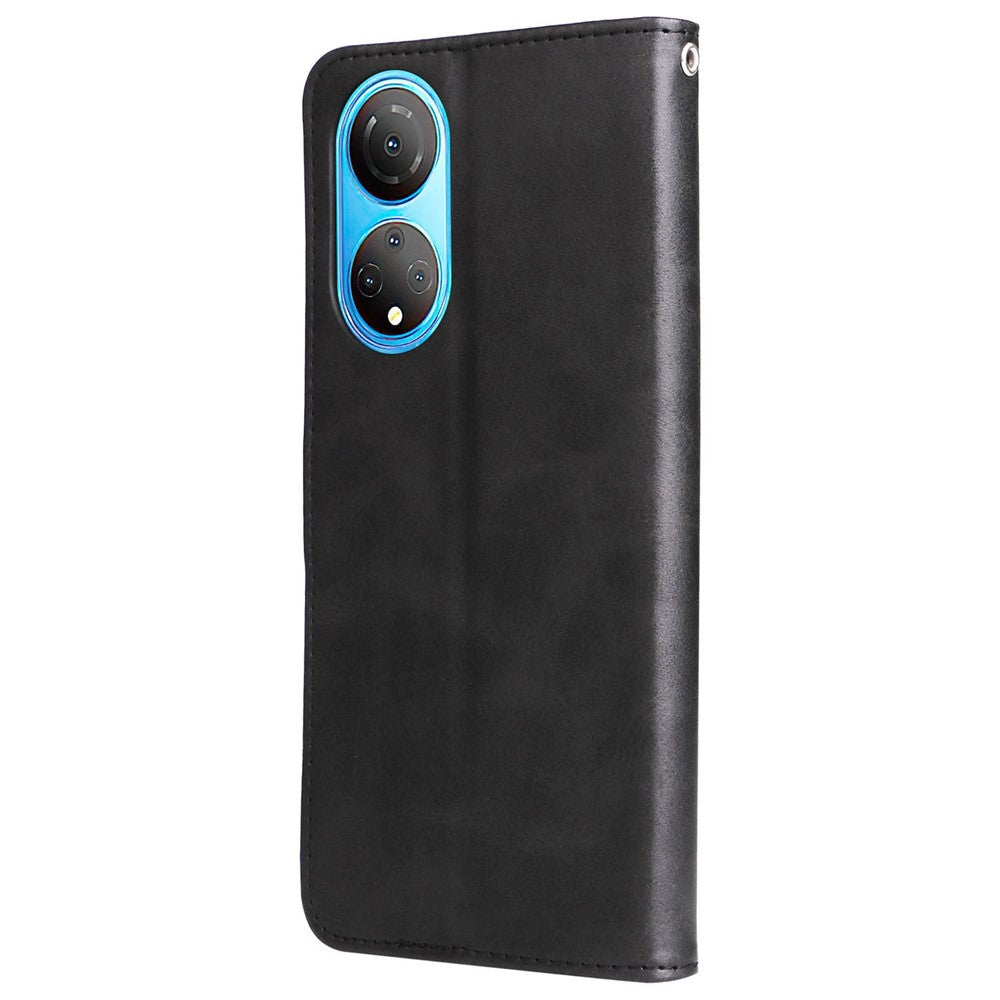 For Honor X7/Play 30 Plus 5G Pung Telefoncover PU Læder Lynlås Lomme Flip Stand Design Magnetisk Lukning Cover