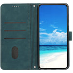 For Samsung Galaxy A03s (166.5mm) PU Leather Cover Skin-touch Feeling Heart Shape Imprint Phone Case Wallet Stand with Strap