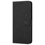 For Samsung Galaxy A73 5G Heart Shape Imprinted Anti-fall Handy Strap Design Case Skin-touch Feeling PU Leather Wallet Stand Flip Phone Shell