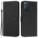 For Xiaomi Redmi Note 11 Pro 5G (Qualcomm)/Note 11 Pro 4G (MediaTek) Skin-touch Feeling Heart Shape Imprinted Phone Case PU Leather Wallet Stand with Strap