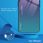 Gradient Color Phone Case for Oppo Reno7 4G, Tempered Glass + PC + TPU Shockproof Cover