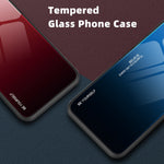 Gradient Color Phone Case for Oppo Reno7 4G, Tempered Glass + PC + TPU Shockproof Cover