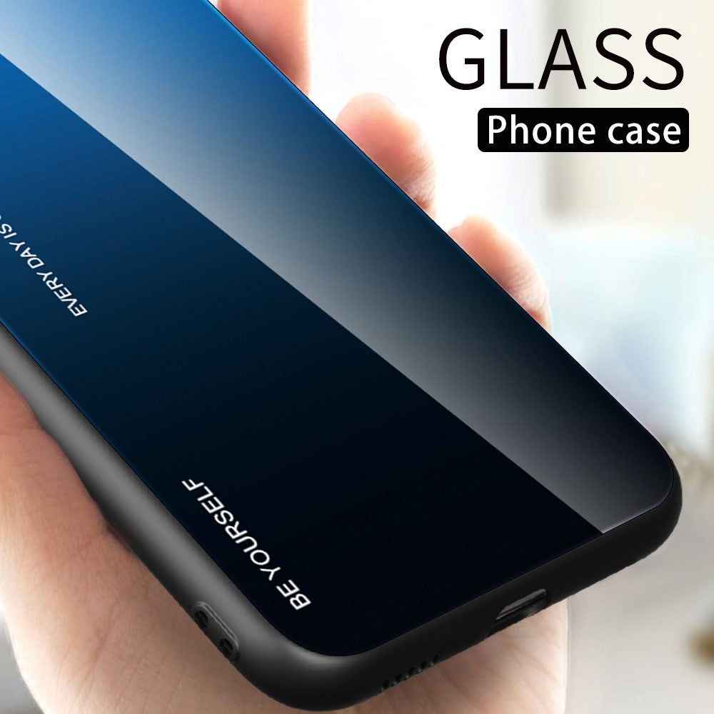 Gradient Color Design Case for Oppo Reno8 Pro 5G (Global Version) / Reno8 Pro+ (China) 5G, Anti-fall Light Slim Tempered Glass + PC + TPU Phone Shell