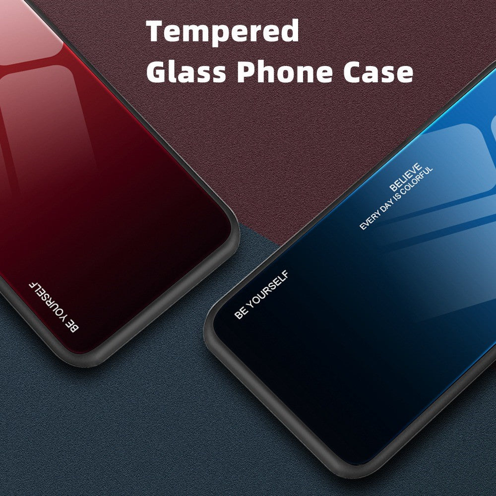Gradient Color Design Case for Oppo Reno8 Pro 5G (Global Version) / Reno8 Pro+ (China) 5G, Anti-fall Light Slim Tempered Glass + PC + TPU Phone Shell