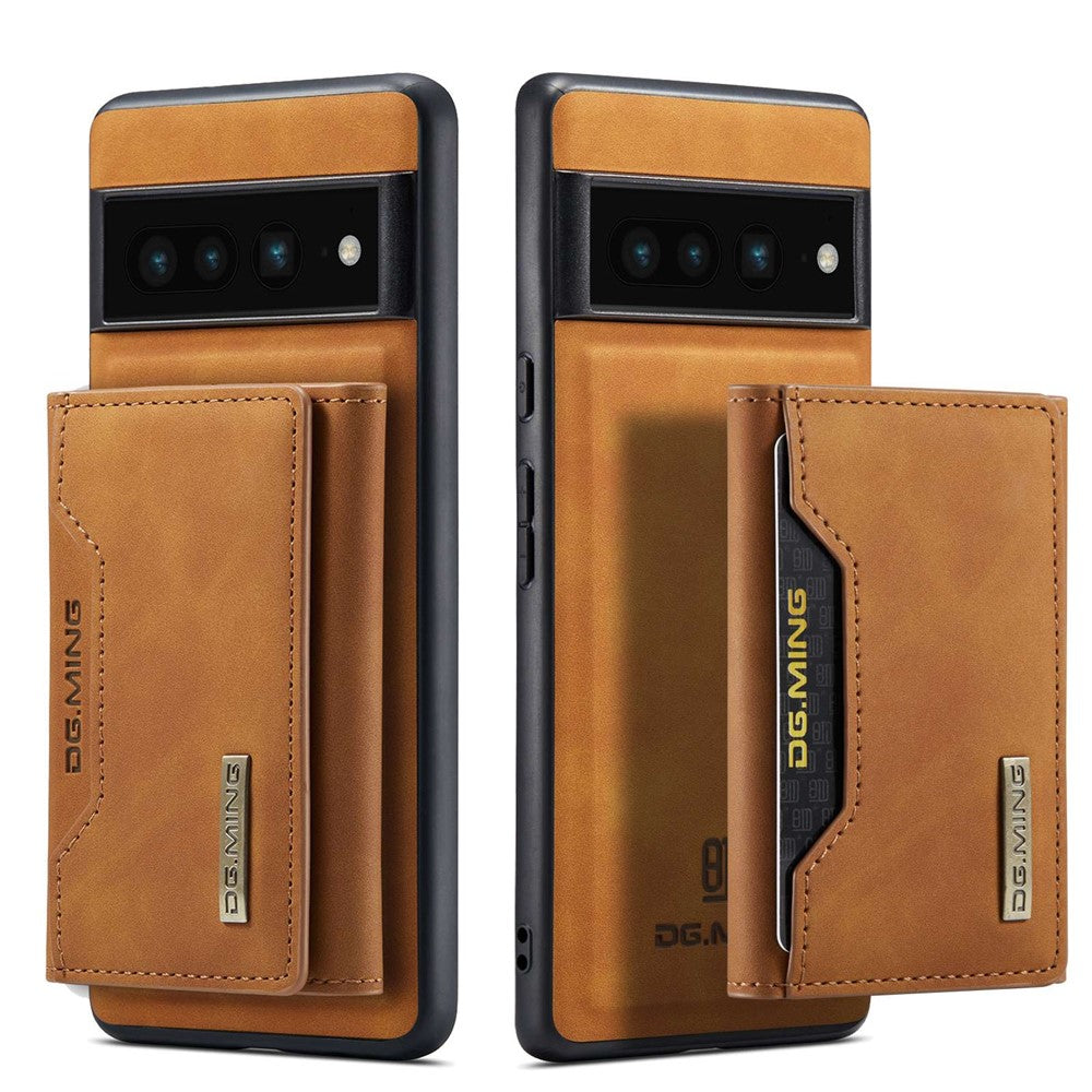 DG.MING M2 Series Magnetic Wallet Phone Case for Google Pixel 7 Pro 5G, Detachable 2-in-1 Kickstand Drop-proof Cover