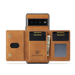 DG.MING M2 Series Magnetic Wallet Phone Case for Google Pixel 7 Pro 5G, Detachable 2-in-1 Kickstand Drop-proof Cover