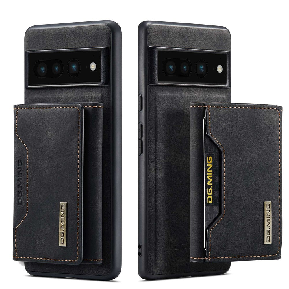 DG.MING M2 Series Magnetic Wallet Phone Case for Google Pixel 7 Pro 5G, Detachable 2-in-1 Kickstand Drop-proof Cover