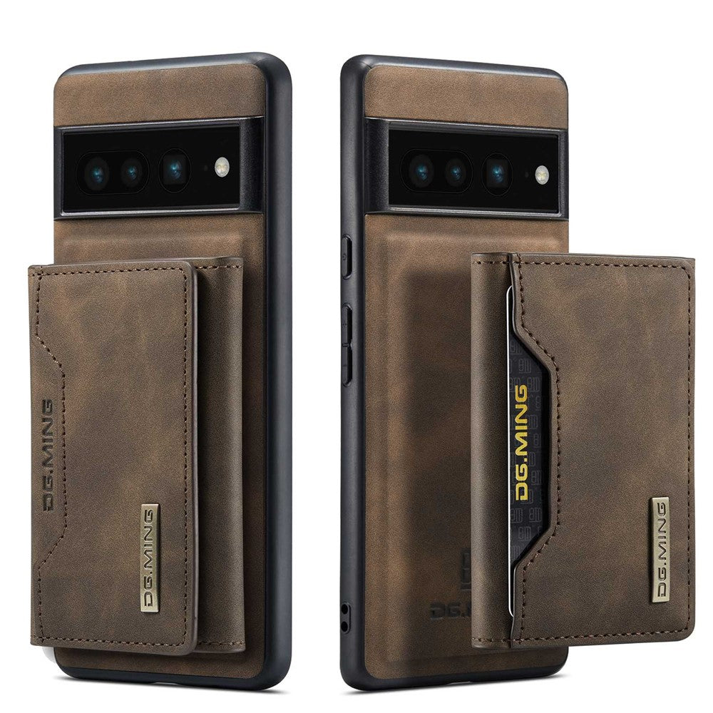 DG.MING M2 Series Magnetic Wallet Phone Case for Google Pixel 7 Pro 5G, Detachable 2-in-1 Kickstand Drop-proof Cover