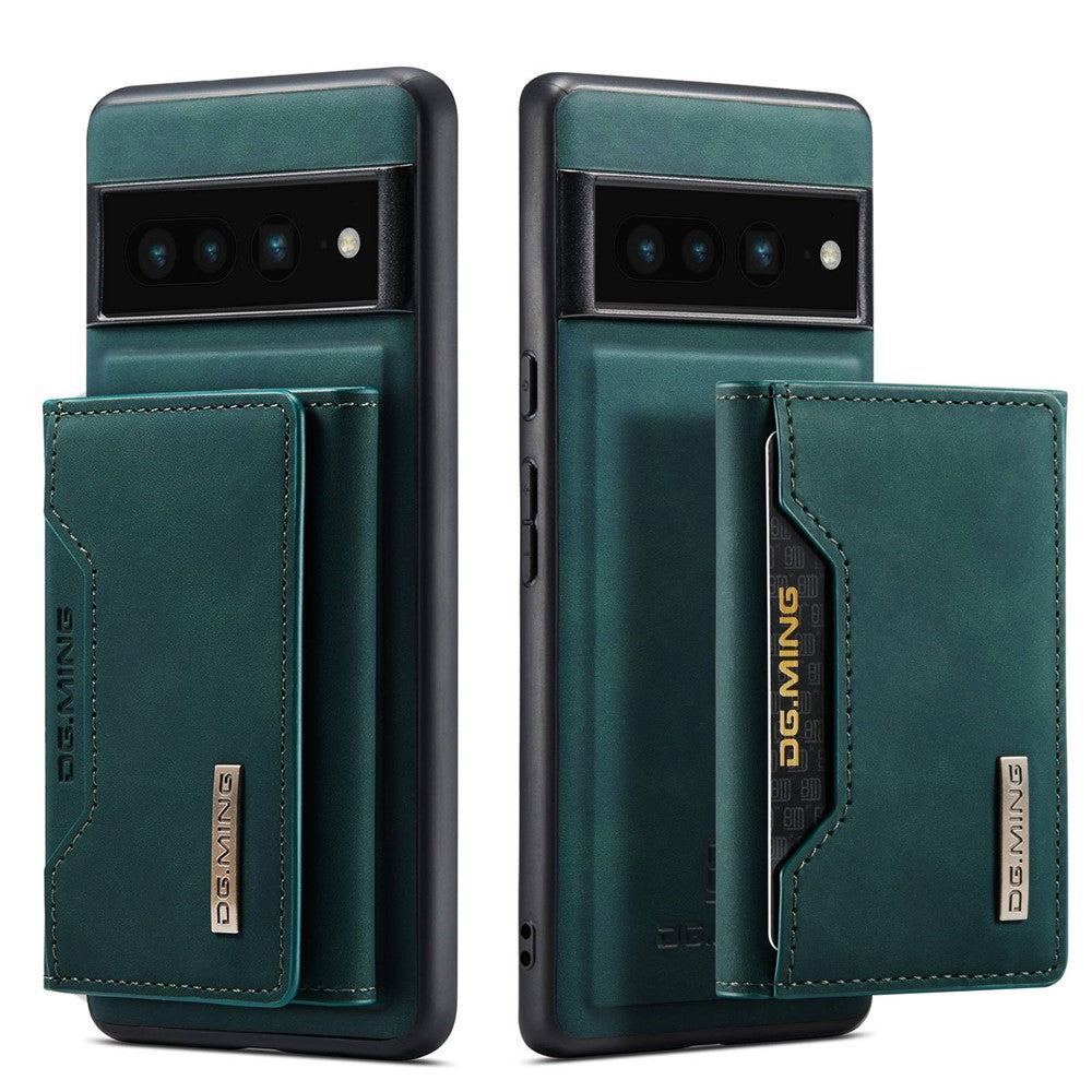 DG.MING M2 Series Magnetic Wallet Phone Case for Google Pixel 7 Pro 5G, Detachable 2-in-1 Kickstand Drop-proof Cover
