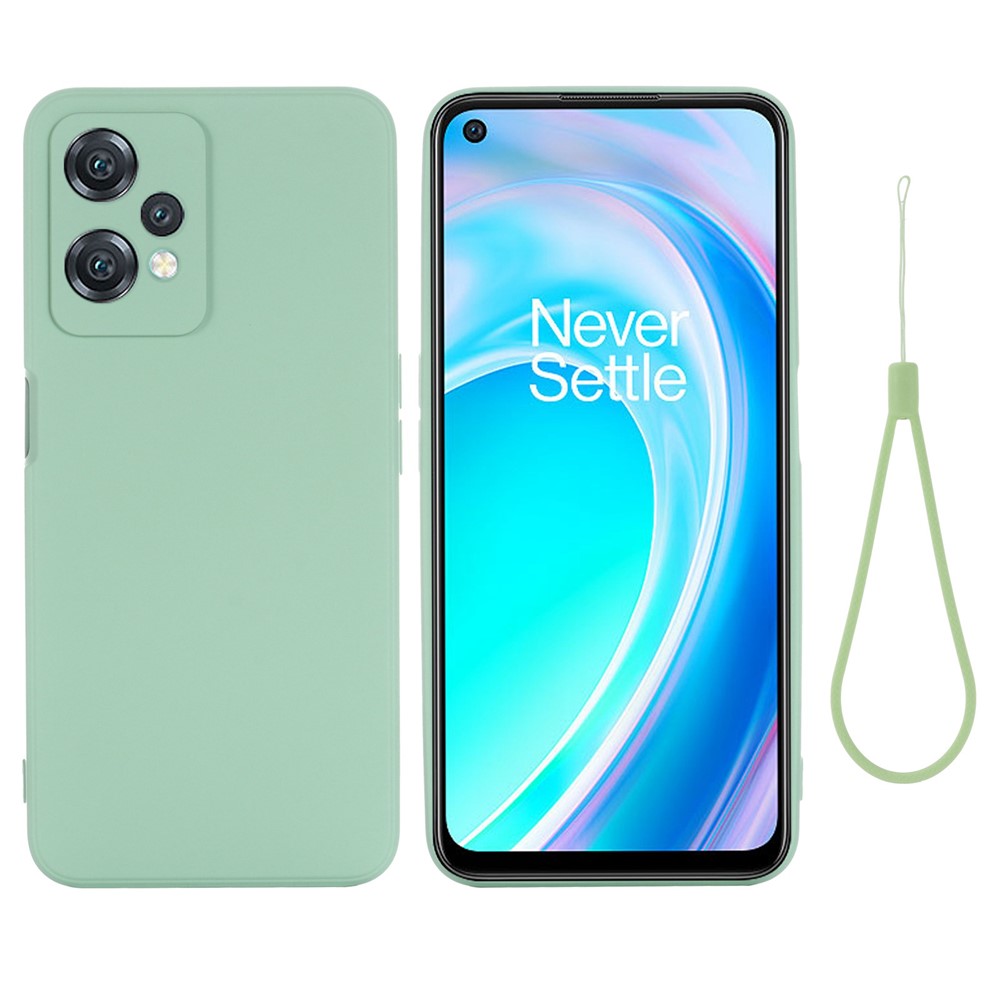 OnePlus Nord CE 2 Lite 5G, fallskyddande mobilskal, ultratunt, reptåligt, mjukt, flytande silikonfodral med rem.