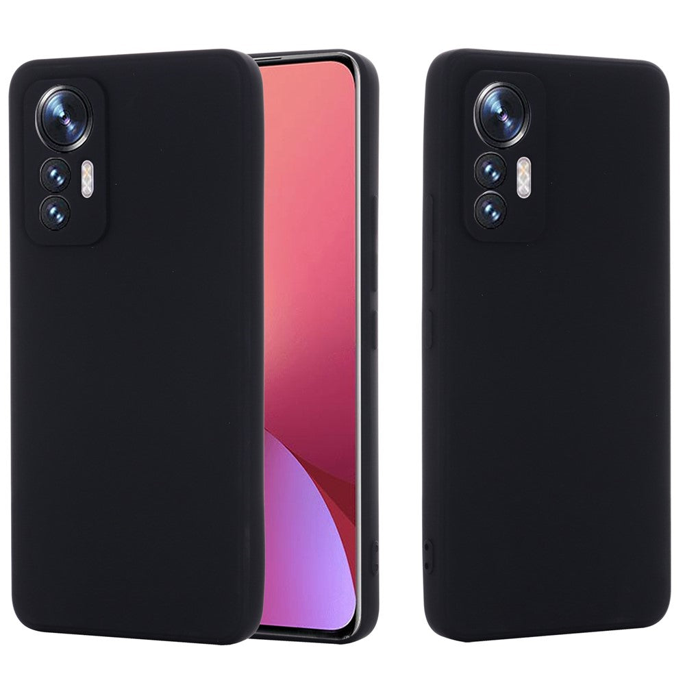 Xiaomi 12 Lite 5G Stoppsäkert Flytande Silikon mobilskal Mjukt Reptåligt Exakta Utskärningar Baksida med Rem