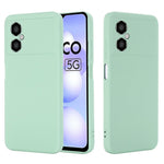 For Xiaomi Poco M4 5G Precise Cutouts Phone Case Anti-drop Slim Soft Liquid Silicone Cellphone Cover with Strap