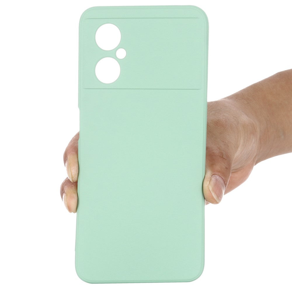 For Xiaomi Poco M4 5G Precise Cutouts Phone Case Anti-drop Slim Soft Liquid Silicone Cellphone Cover with Strap