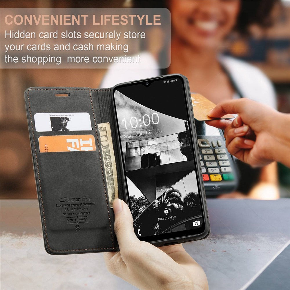 CASEME 013 Series for Samsung Galaxy M53 5G Anti-drop PU Leather Folio Flip Wallet Cover Adjustable Stand Phone Case