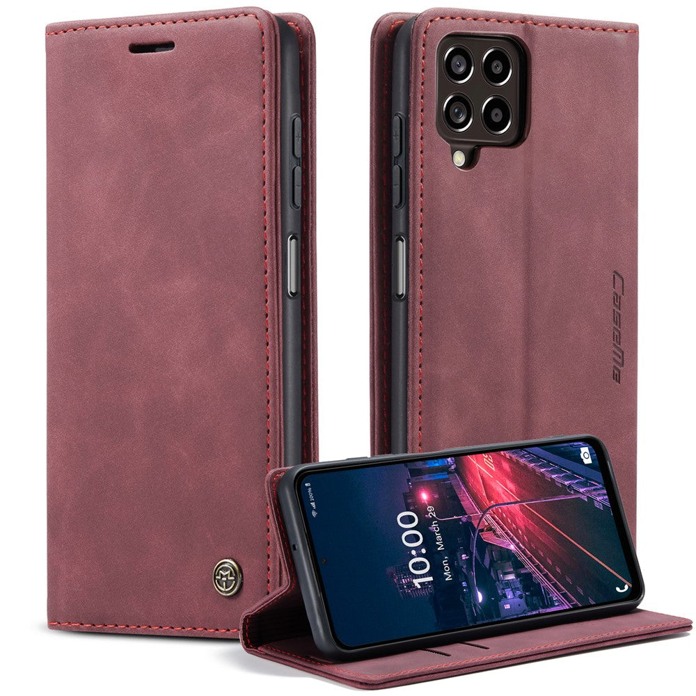 CASEME 013 Series for Samsung Galaxy M53 5G Anti-drop PU Leather Folio Flip Wallet Cover Adjustable Stand Phone Case