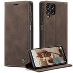 CASEME 013 Series for Samsung Galaxy M53 5G Anti-drop PU Leather Folio Flip Wallet Cover Adjustable Stand Phone Case