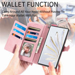For Samsung Galaxy A13 4G Zipper Wallet Case with Strap Flower Imprint PU Leather Phone Cover