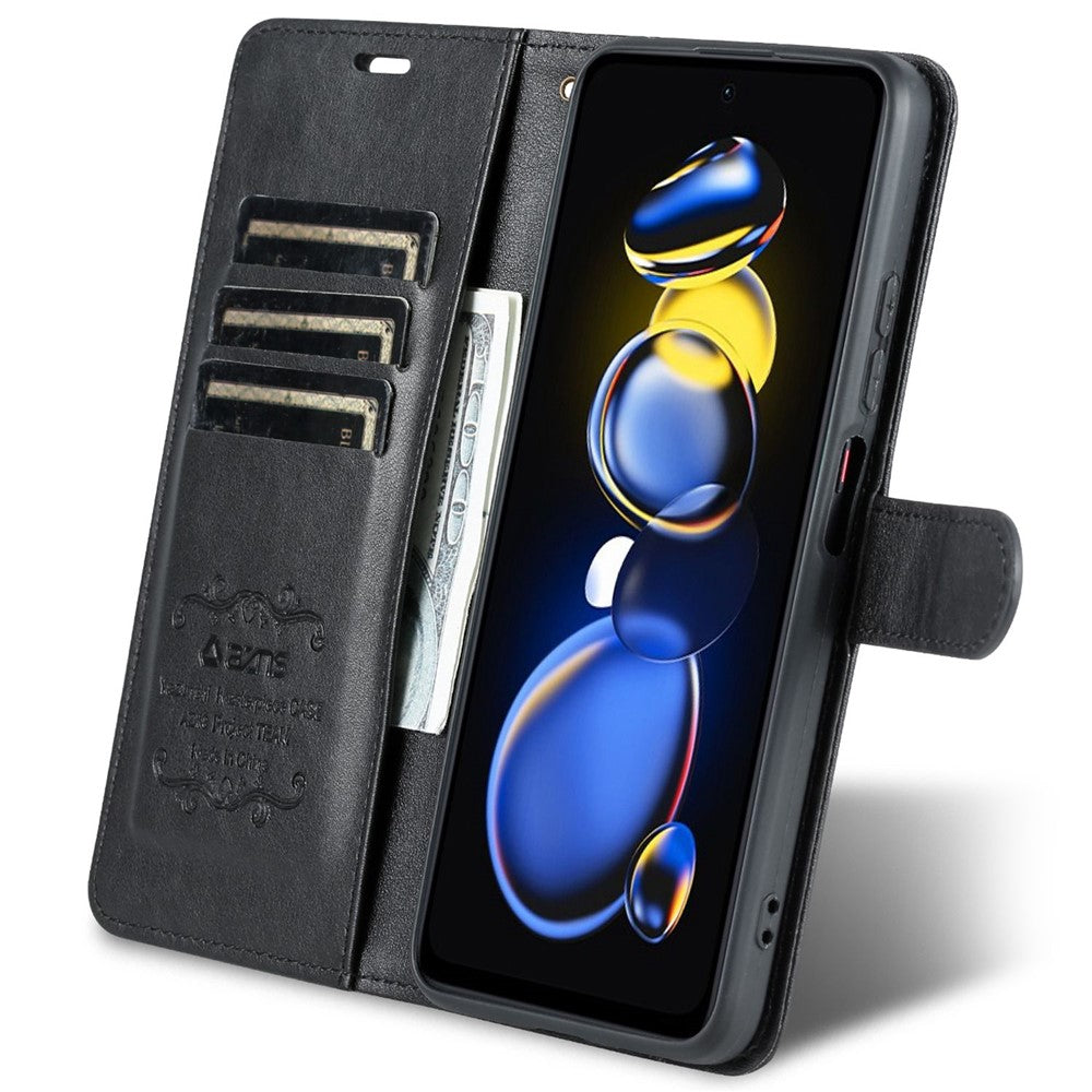 AZNS Flip-plånboksfodral för Xiaomi Redmi Note 11T Pro 5G / Note 11T Pro+ 5G / Note 12T Pro 5G / Poco X4 GT 5G / Redmi K50i 5G Stötsäkert PU-läder Magnetisk stängning Reptåligt mobilfodral med stativ