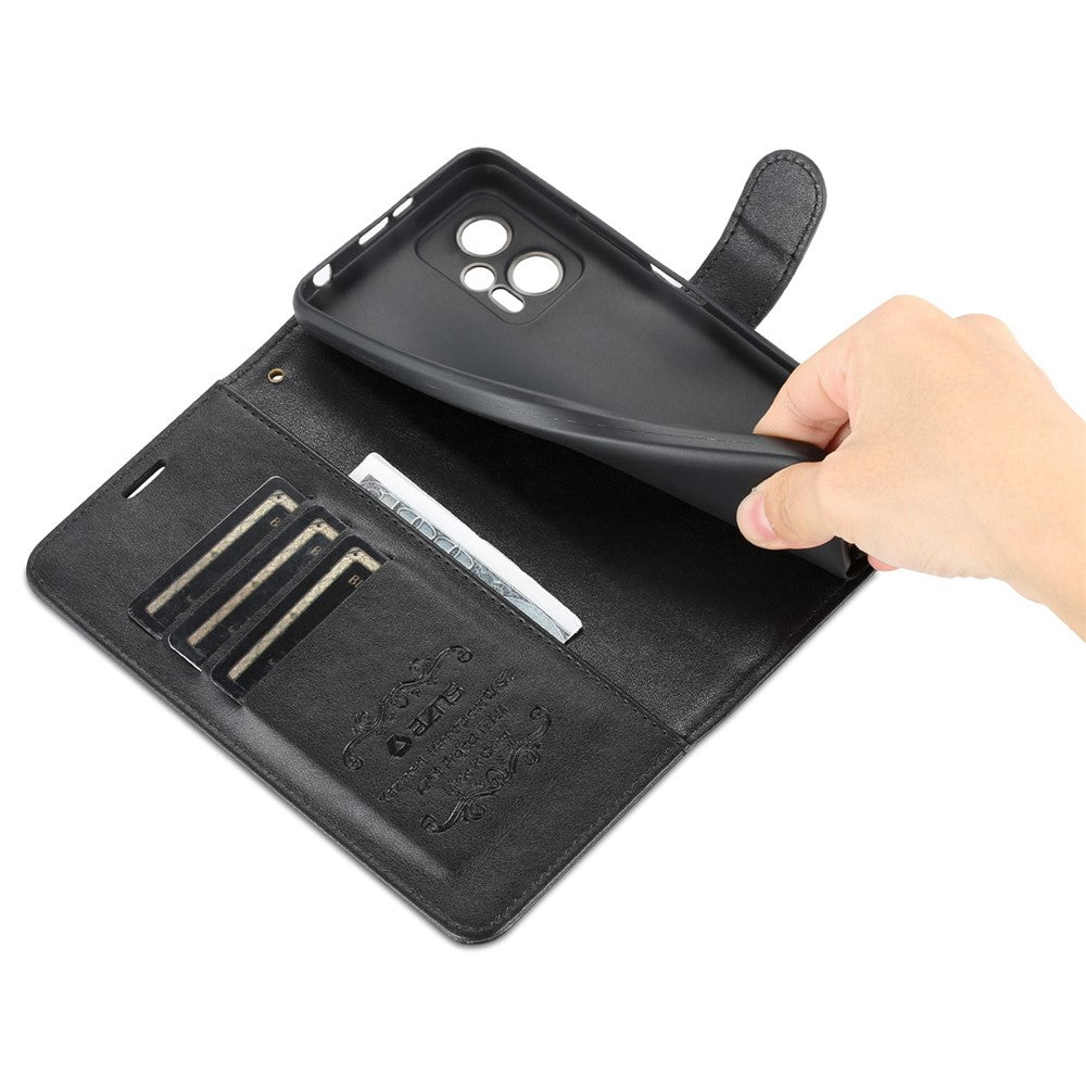 AZNS Flip-plånboksfodral för Xiaomi Redmi Note 11T Pro 5G / Note 11T Pro+ 5G / Note 12T Pro 5G / Poco X4 GT 5G / Redmi K50i 5G Stötsäkert PU-läder Magnetisk stängning Reptåligt mobilfodral med stativ