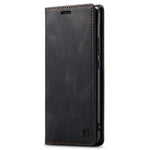 AUTSPACE A01 Series PU Leather Protective Shell for Xiaomi 12 Lite 5G, RFID Blocking Magnetic Closure Vintage Frosted Wallet Stand Flip Cover