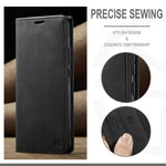 AUTSPACE A01 Series PU Leather Protective Shell for Xiaomi 12 Lite 5G, RFID Blocking Magnetic Closure Vintage Frosted Wallet Stand Flip Cover