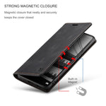 AUTSPACE A01 Series PU Leather Protective Shell for Xiaomi 12 Lite 5G, RFID Blocking Magnetic Closure Vintage Frosted Wallet Stand Flip Cover