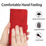 For Oppo A57 (2022) 5G / A77 5G Heart Shape Imprinted Phone Case PU Leather Skin-touch Feeling Wallet Hands-free Stand Feature Shell with Strap