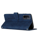 For Oppo A74 5G/A93 5G/A54 5G Imprinted Heart Shape Wallet Case Skin-touch Feeling Leather Stand Feature Flip Cover with Strap