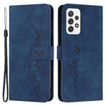 Til Samsung Galaxy A32 4G (EU version) Hjerteformpræget Skin-touch Telefon Læder Cover Pung Stand Indre TPU Cover