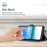Hjerteformet præget telefoncover til Samsung Galaxy A33 5G, Skin-touch Standpung PU-læderetui
