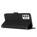 Shockproof Leather Phone Case for Samsung Galaxy A72 4G/5G, Skin-touch Stand Wallet Cover with Imprinting Heart Shape