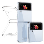 For Samsung Galaxy Z Flip4 5G Transparent PC Precise Cutout Electroplate Phone Case Anti-scratch Cover